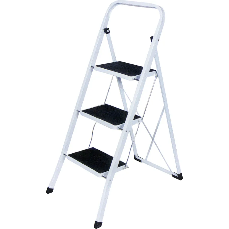 3 Step Ladder - Black Non-Slip Rubber