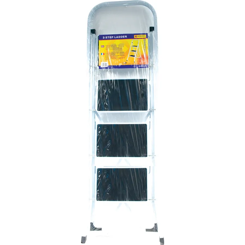 4 Step Ladder - Black Non-Slip Rubber