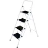 4 Step Ladder - Black Non-Slip Rubber