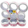 6 Roll Fragile Printed Tape 48mm x 50m