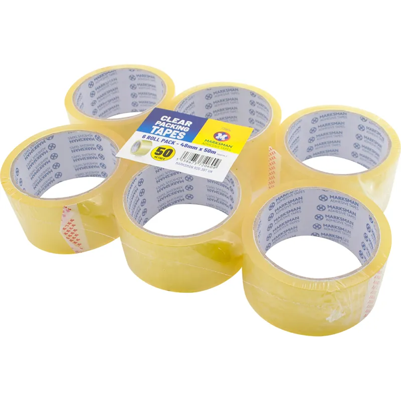 6 Roll Clear Packing Tape 48mm x 50m