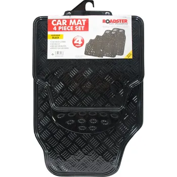 4pc Aluminium Car Mats - Black