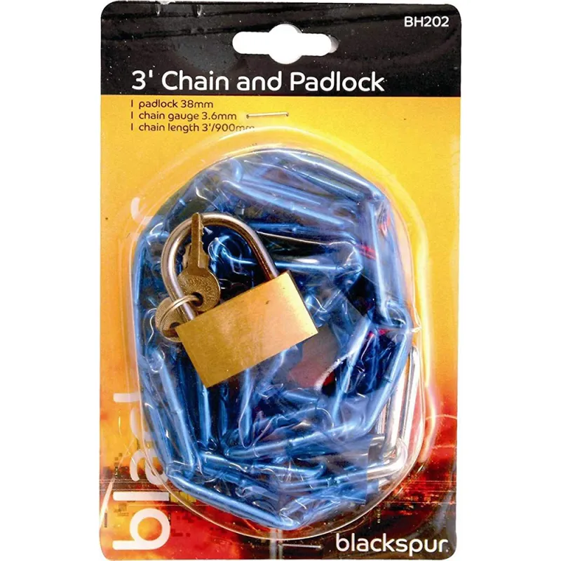 3' X 3.6MM CHAIN AND PADLOCK