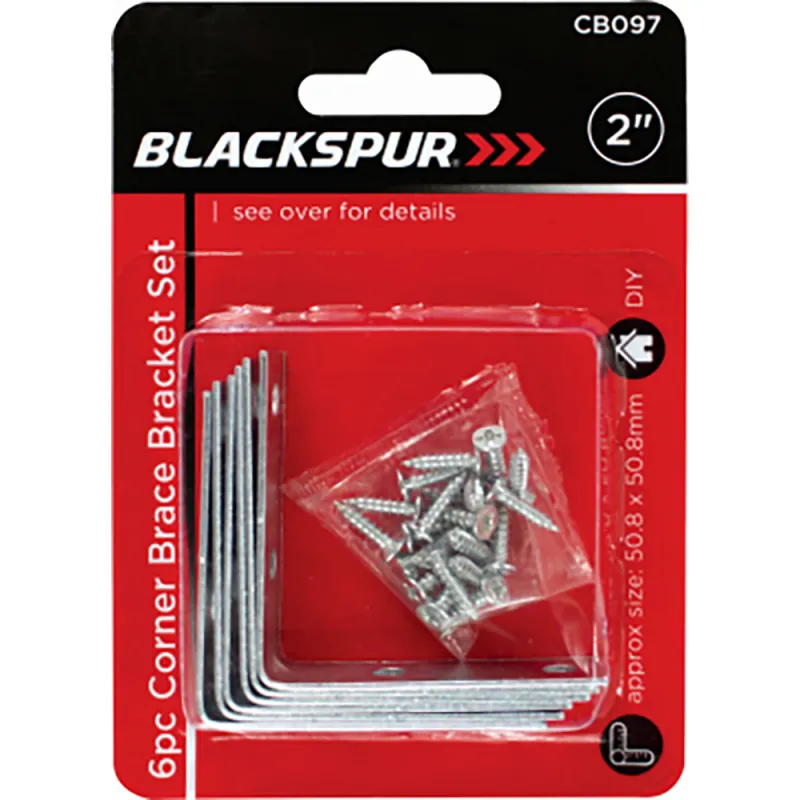 6PC CORNER BRACE BRACKET SET 2