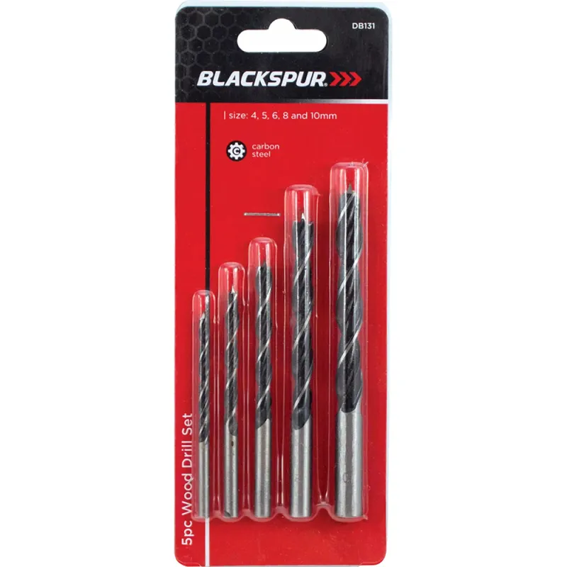 5PC WOOD DRILL SET (BRAD POINT) 4-10MM