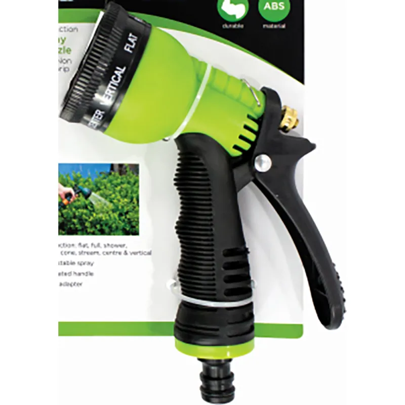 8 FUNCTION SPRAY NOZZLE WITH NON SLIP GRIP