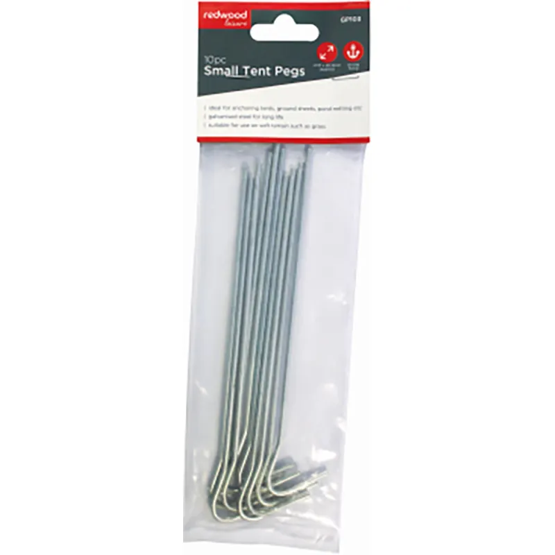 10PC SMALL TENT PEGS - 170 x 3mm
