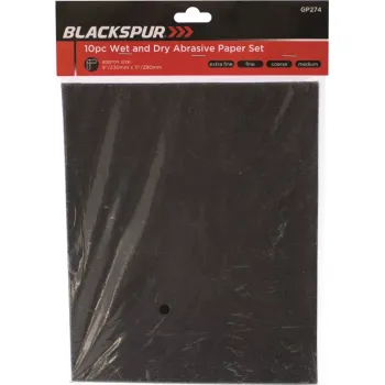 10PC WET AND DRY ABRASIVE PAPER