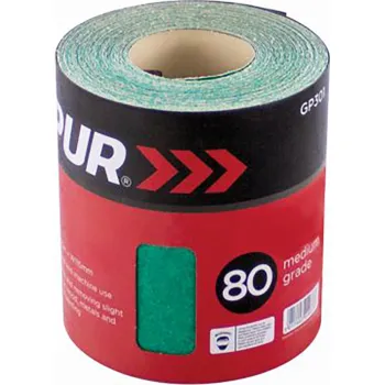 ALUMINIUM OXIDE FINISHING PAPER - GRADE 80 - 10M X 115MM