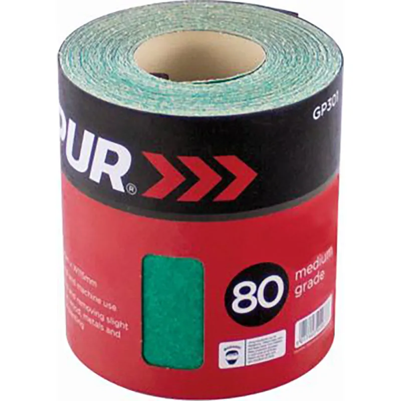 ALUMINIUM OXIDE FINISHING PAPER - GRADE 80 - 10M X 115MM