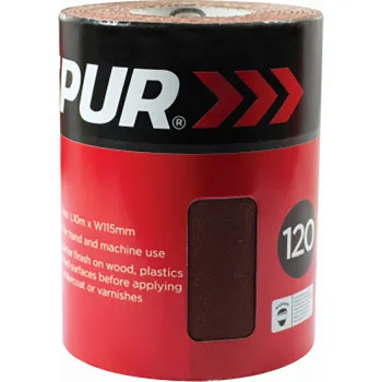 ALUMINIUM OXIDE FINISHING PAPER - GRADE 120 - 10M X 115MM