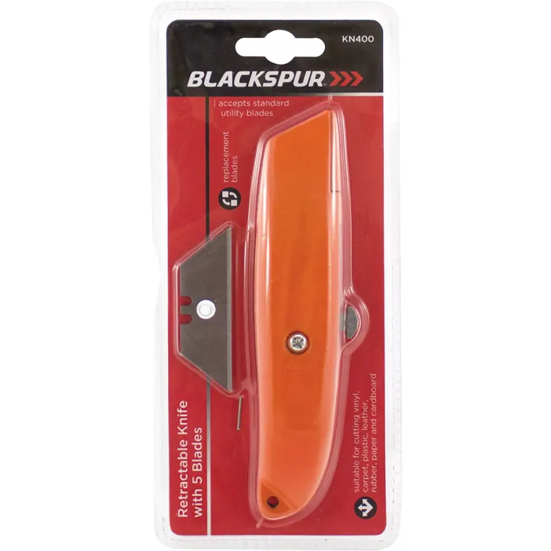 RETRACTABLE KNIFE WITH 5 BLADES - ALUMINIUM ALLOY