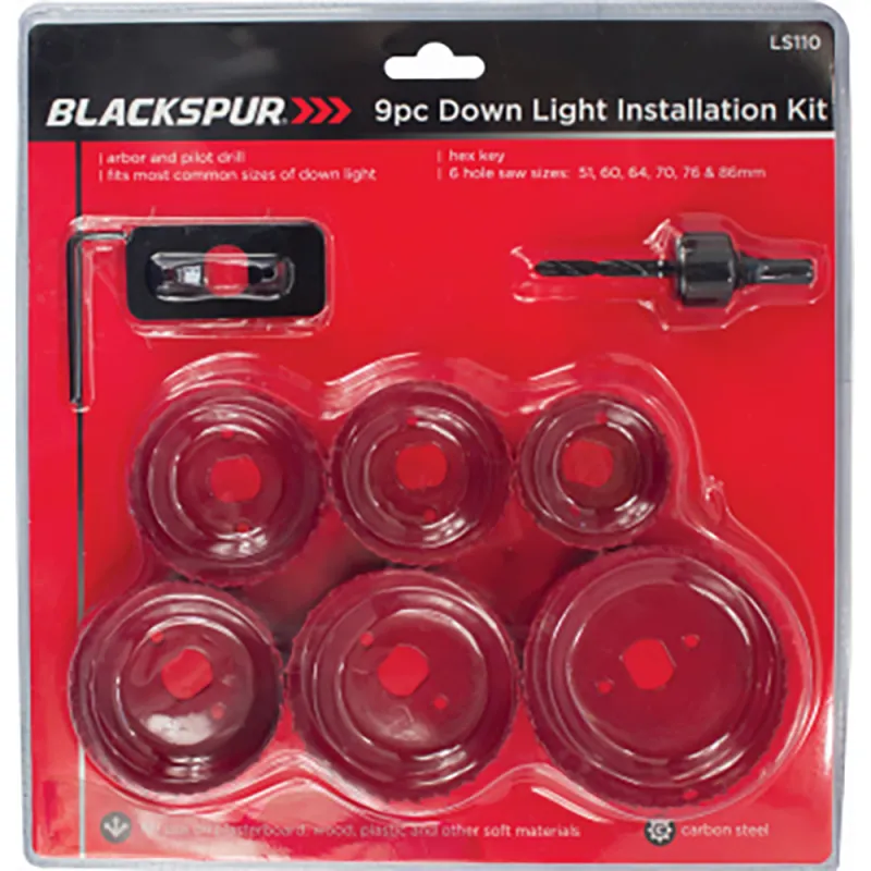 9PC DOWN LIGHT INSTALLATION KIT