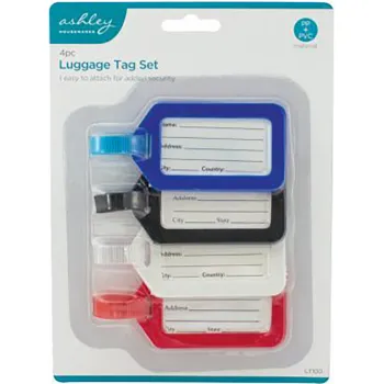 4PC LUGGAGE TAG SET