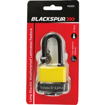 40MM LONG SHACKLE W/PROOF LAMINATED STEEL PADLOCK
