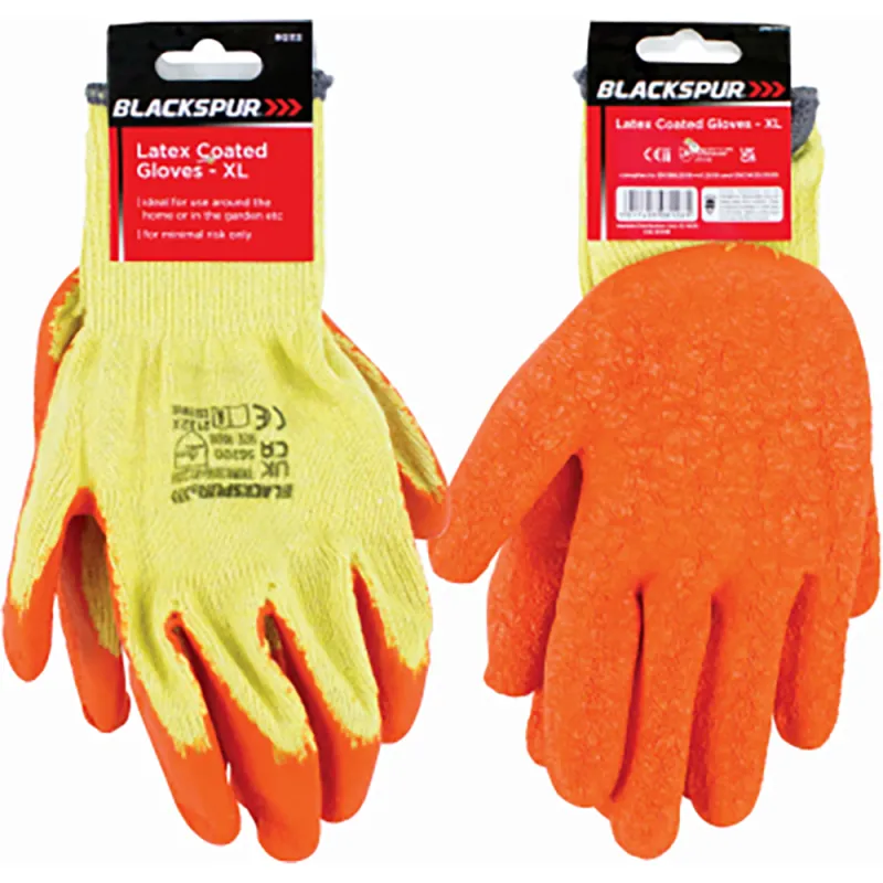 LATEX COATED GLOVES - XL