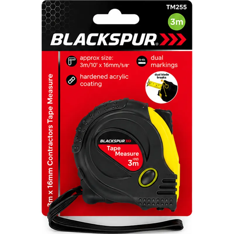 3M X 16MM CONTRACTORS DUAL BLADE TAPE MEASURE