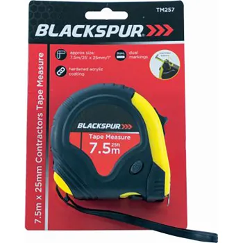 7.5M X 25mm CONTRACTORS DUAL BLADE TAPE MEASURE