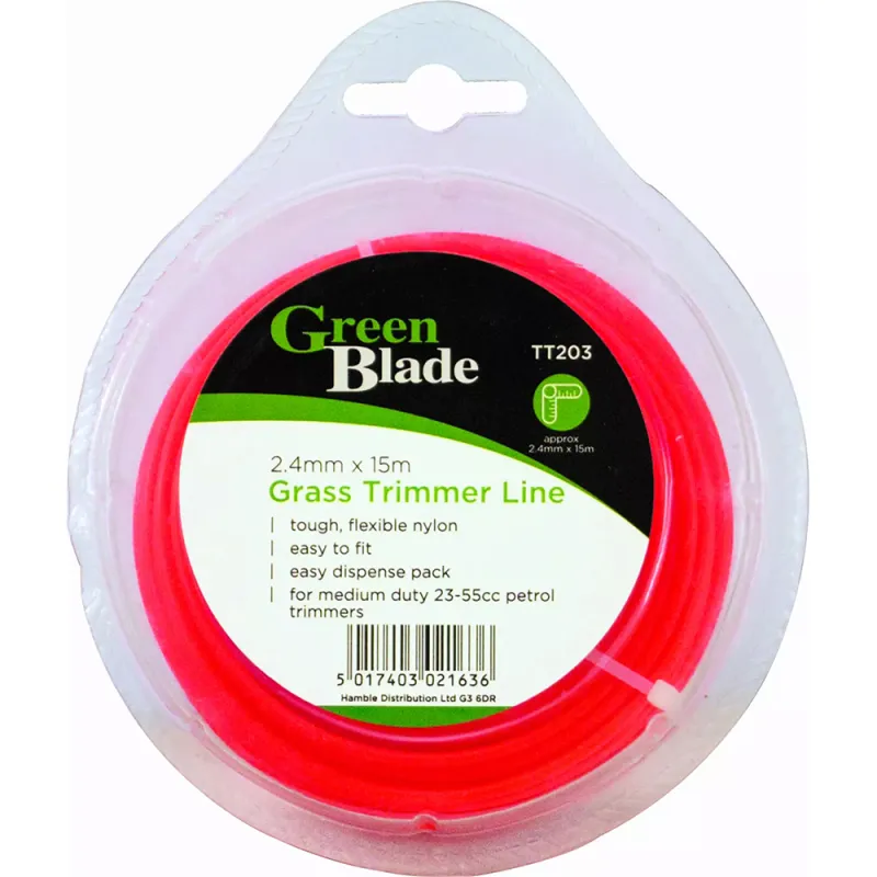 2.4MM x 15M GRASS TRIMMER LINE