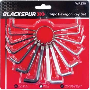 14PC HEXAGON KEY SET AF + MM