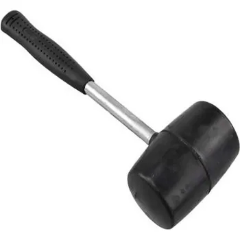 16OZ RUBBER MALLET WITH TUBULAR STEEL SHAFT