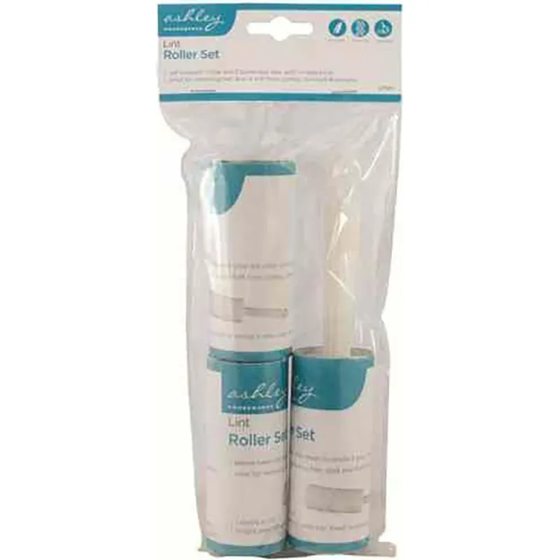LINT ROLLER SET WITH 2 X 1M SPARE ROLLS