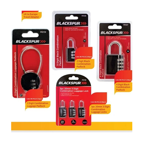 Blackspur 6Pcs Luggage Lock Padlock Set 3-Digit