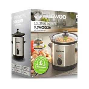 Daewoo SDA1364 Stainless Steel Slow Cooker | 3.5L Capacity
